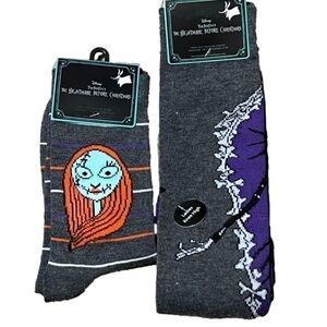 Disneys Tim Burtons The Nightmare Before Christmas Womens Socks 2Pairs (Sz 4-10)